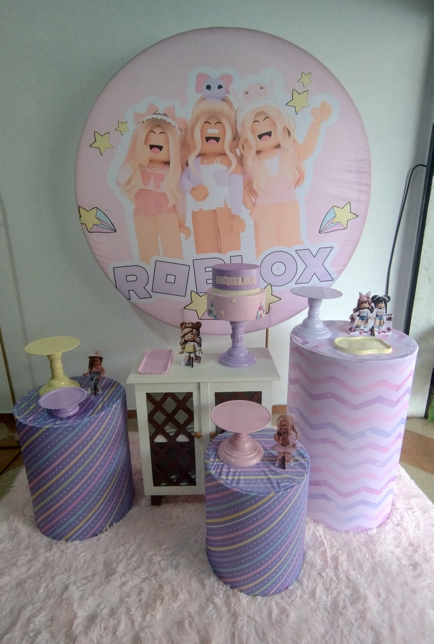 Kit Ouro Roblox Rosa - Pegue Monte Jaque Moreno