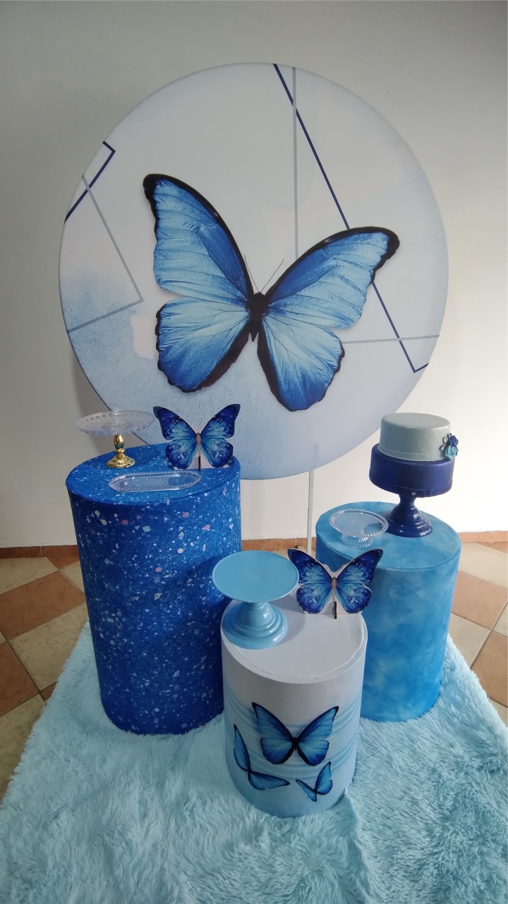 Kit Prata Borboleta Azul - Pegue Monte Jaque Moreno