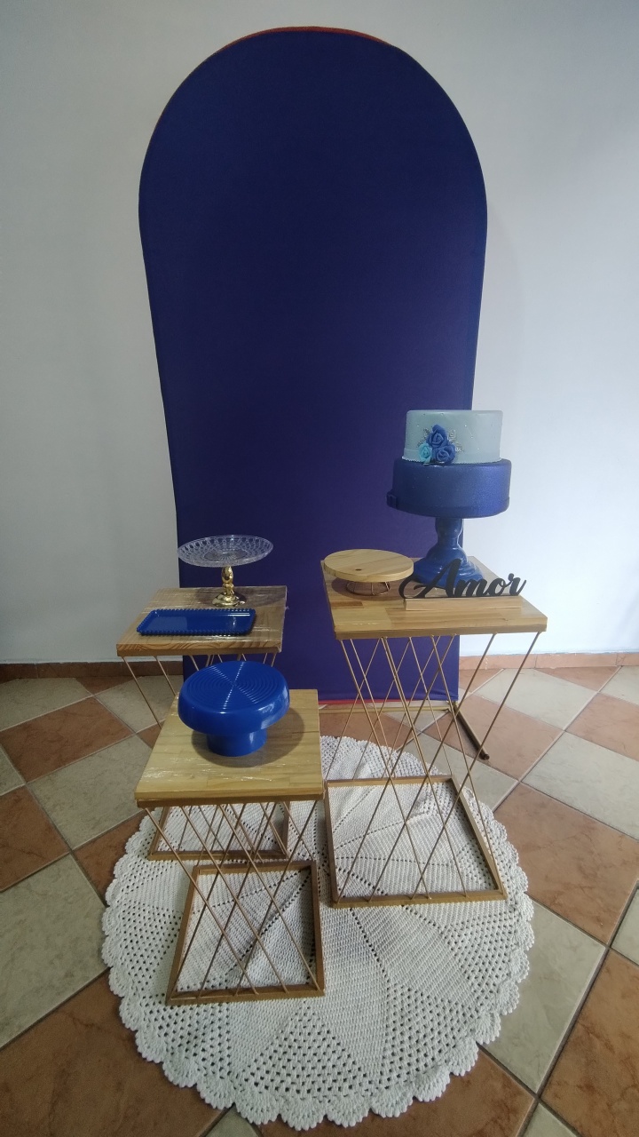 Kit Prata Romano Azul Royal  - Pegue Monte Jaque Moreno