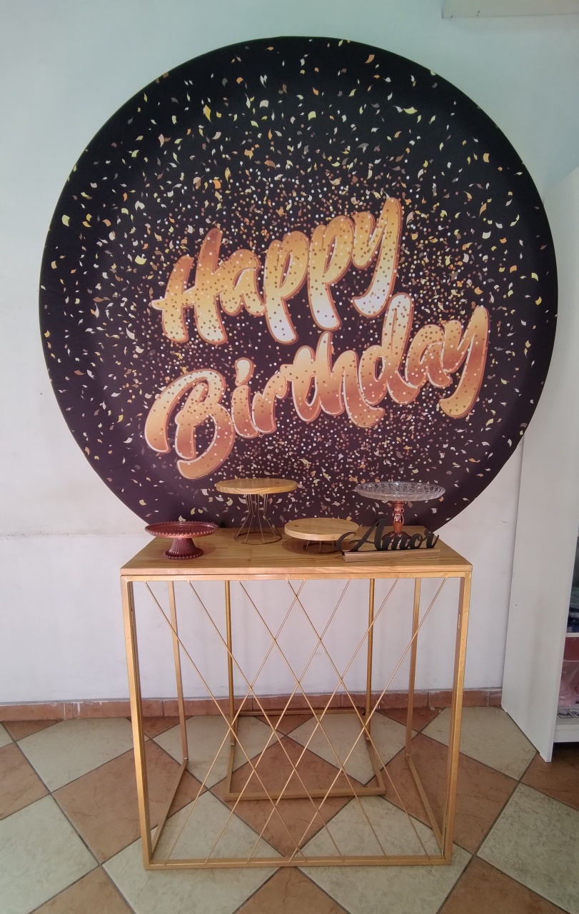 Kit Promo Happy Birthday Preto  - Pegue Monte Jaque Moreno