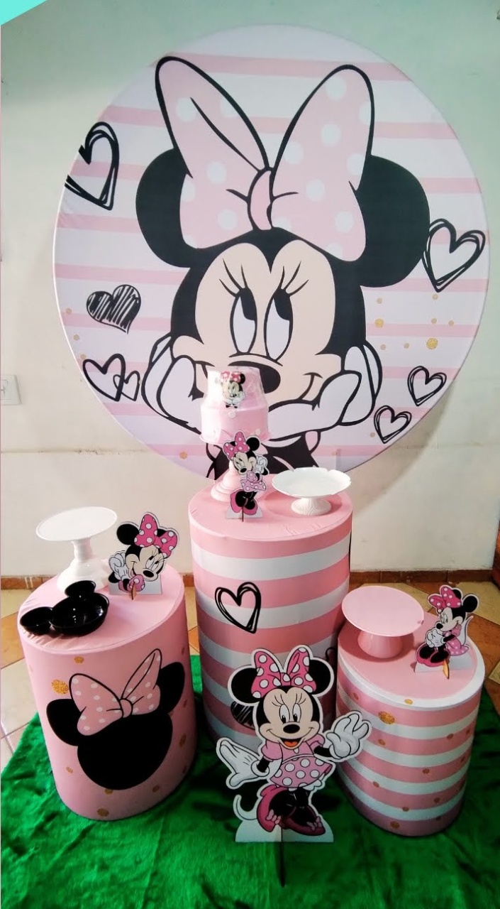 Kit Prata Minnie Rosa - Pegue Monte Jaque Moreno