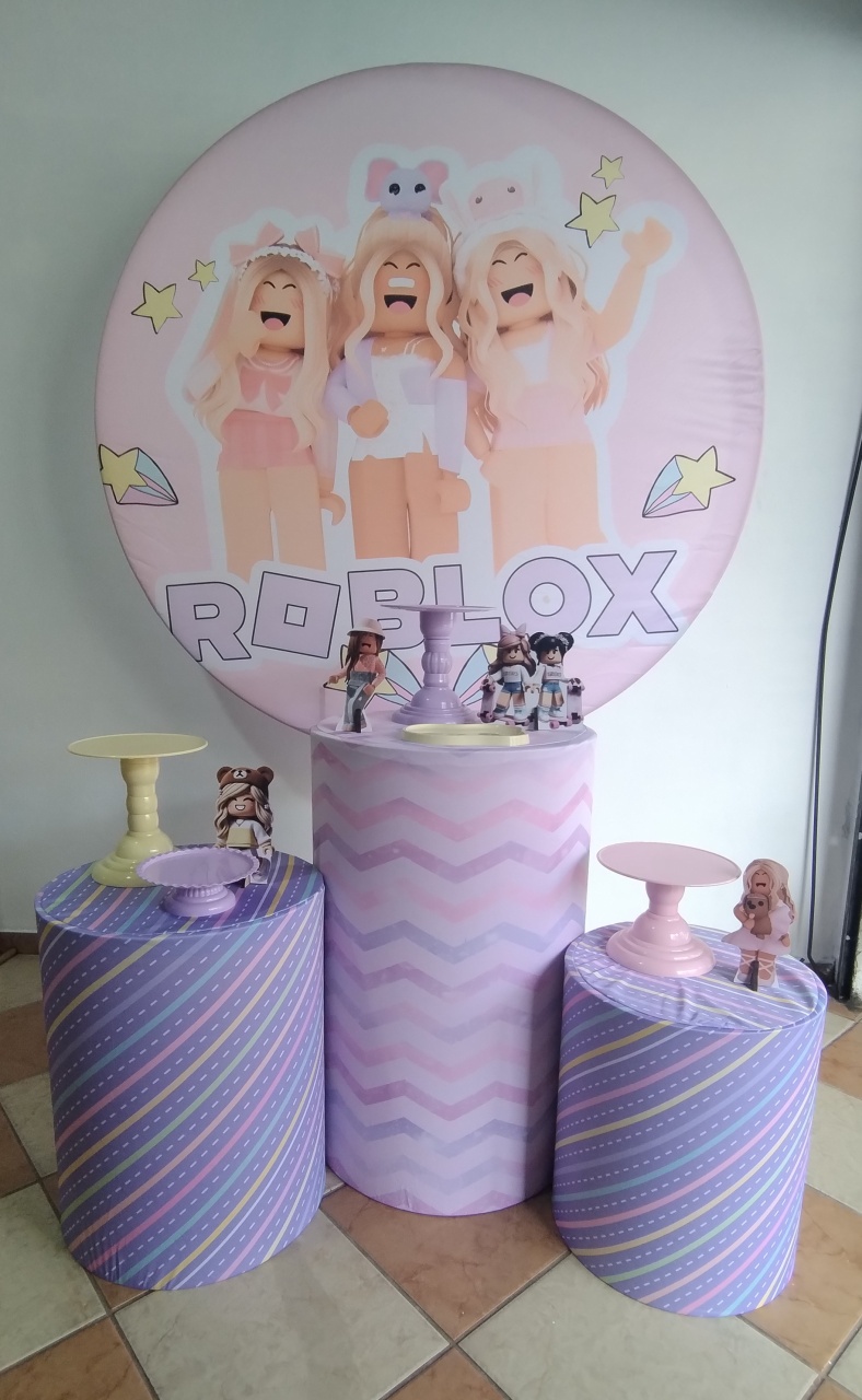Kit Promo Roblox Rosa  - Pegue Monte Jaque Moreno