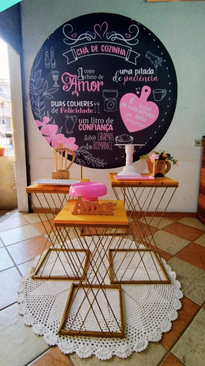 Kit Prata Chá de Cozinha Preto E Pink (Mod.1) - Pegue Monte Jaque Moreno