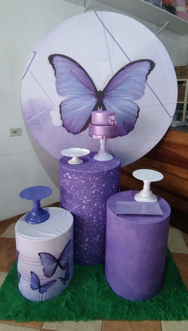 Kit Prata Borboleta Lilas - Pegue Monte Jaque Moreno