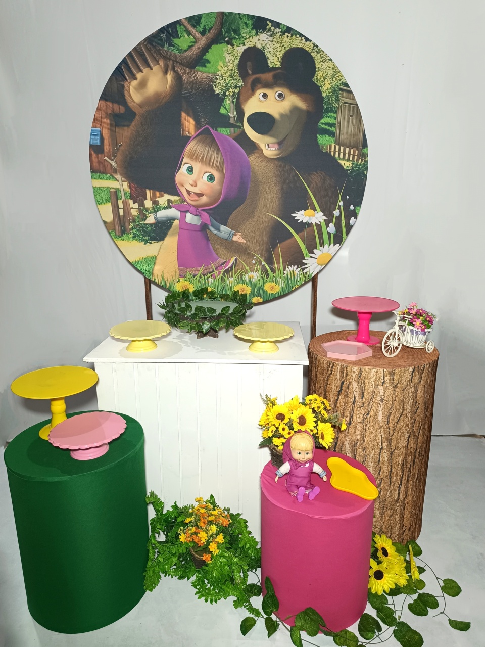 Kit Ouro Masha E O Urso 1 - M&G FESTAS/Loc decor
