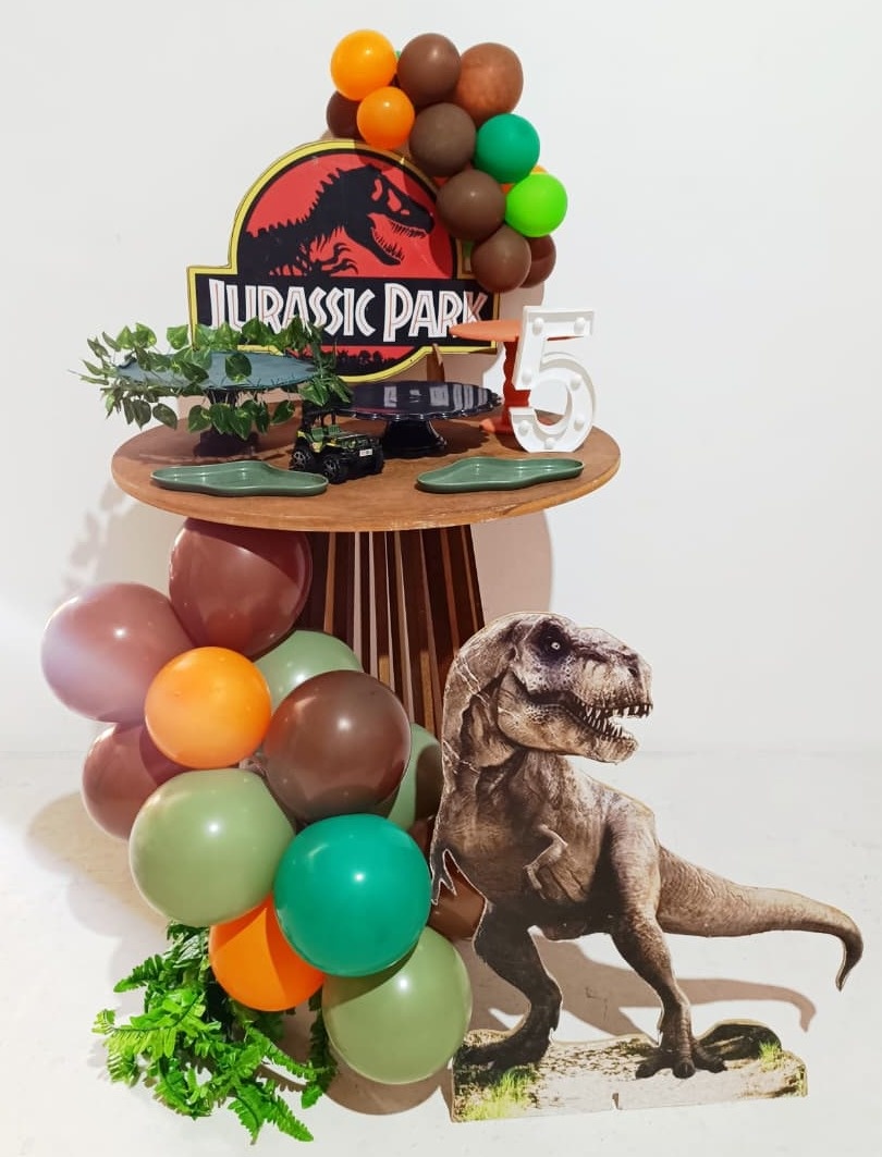 Mini Decor Jurassic Park Na Mesa - Balões  - M&G FESTAS/Loc decor