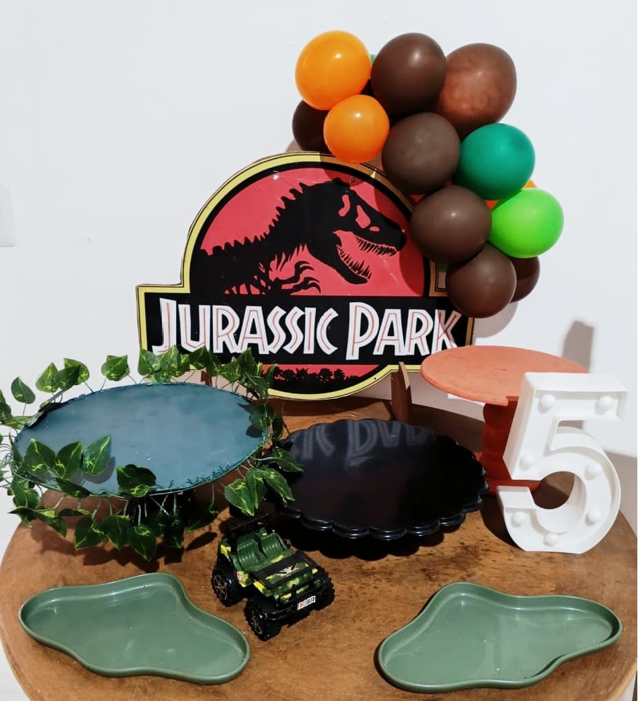 Mini Decor Jurassic Park Peças - Balões  - M&G FESTAS/Loc decor