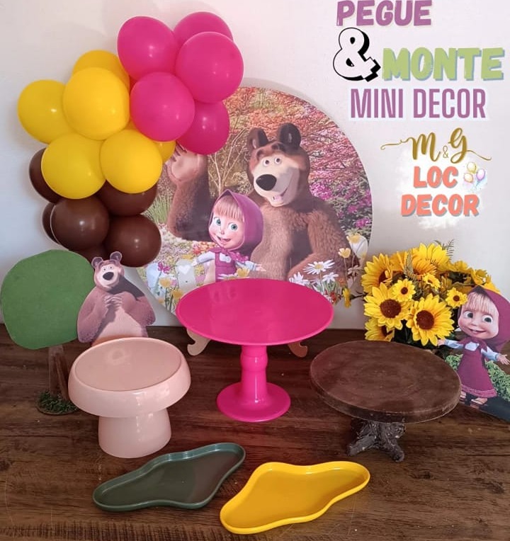 Mini Kit Masha Do Urso  - M&G FESTAS/Loc decor
