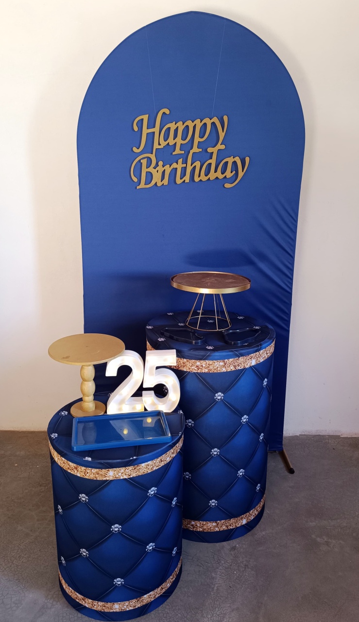 Azul Com Dourado Masculino - M&G FESTAS/Loc decor