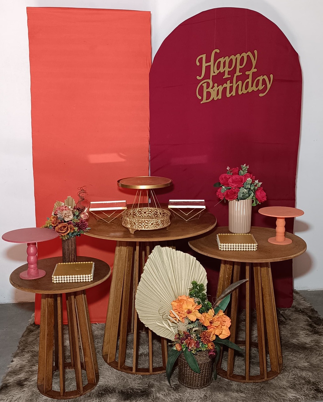 Composição Adulto Laranja Com Marsala - M&G FESTAS/Loc decor