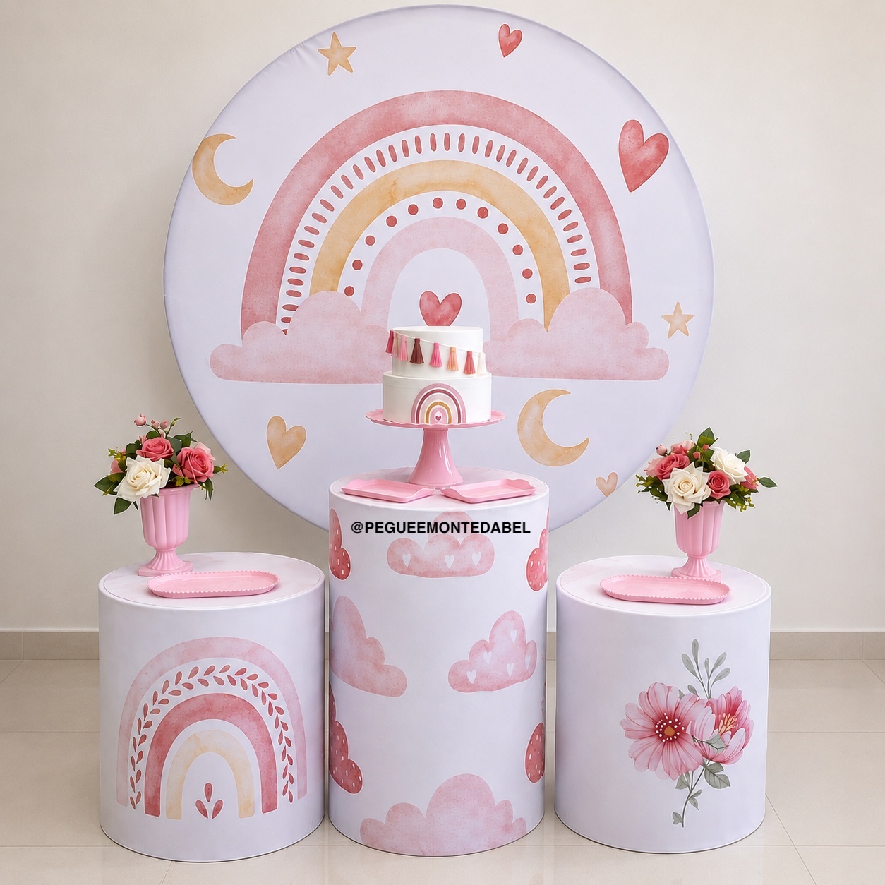 Tema Arco Iris Boho Kit 2 - PEGUEEMONTEDABEL