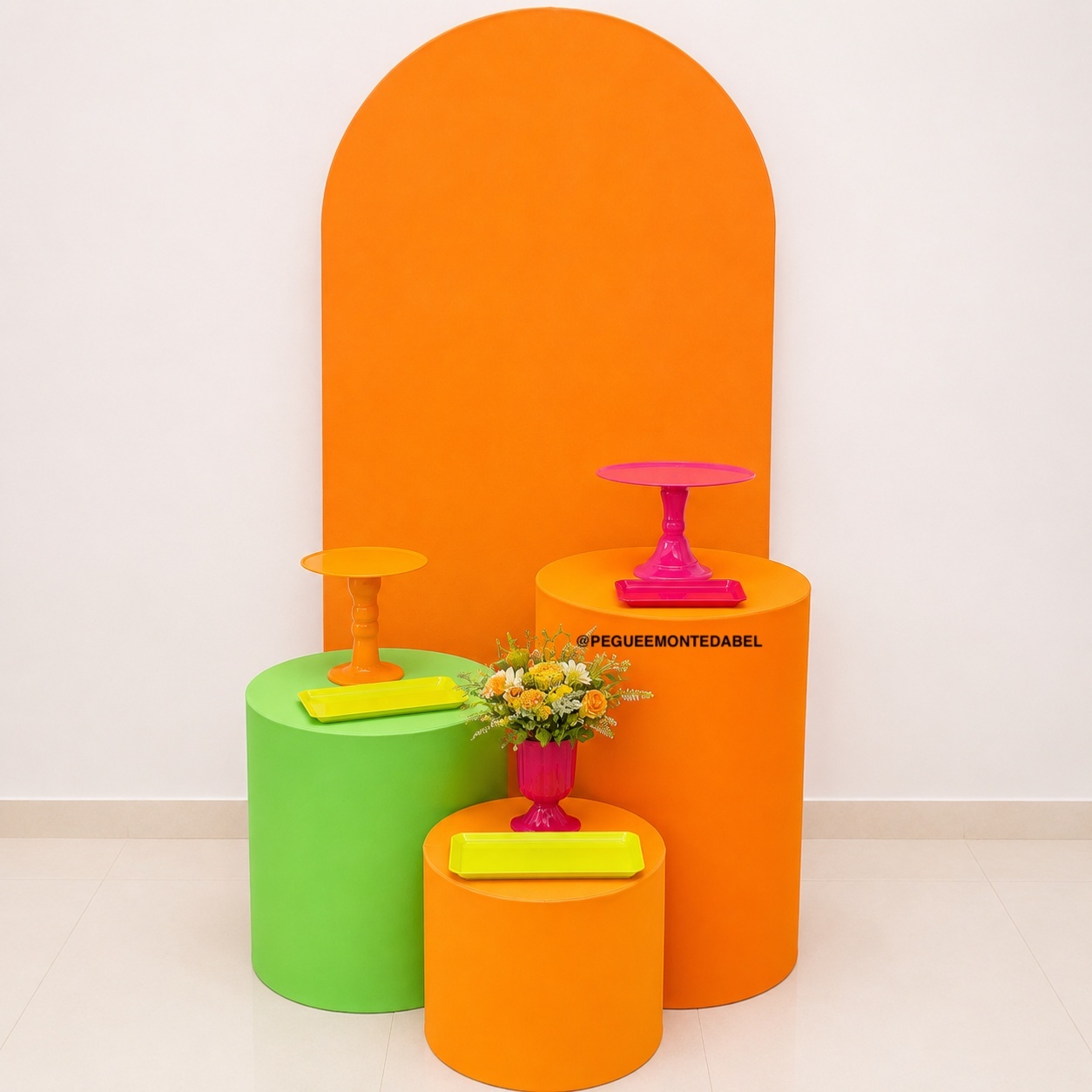 Adulto Fluorescente Laranja E Verde - PEGUEEMONTEDABEL
