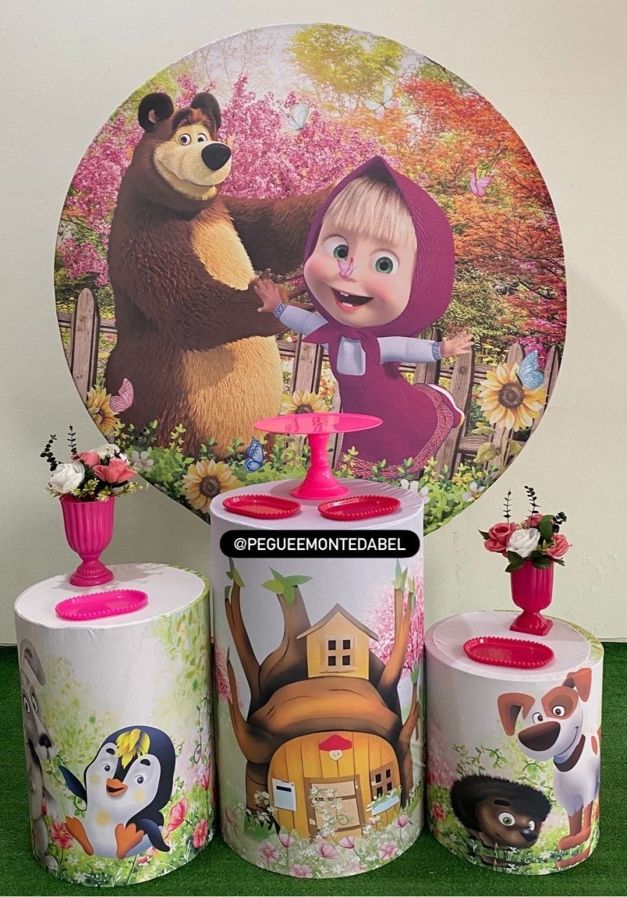 Tema Masha E Urso Kit 1  - PEGUEEMONTEDABEL