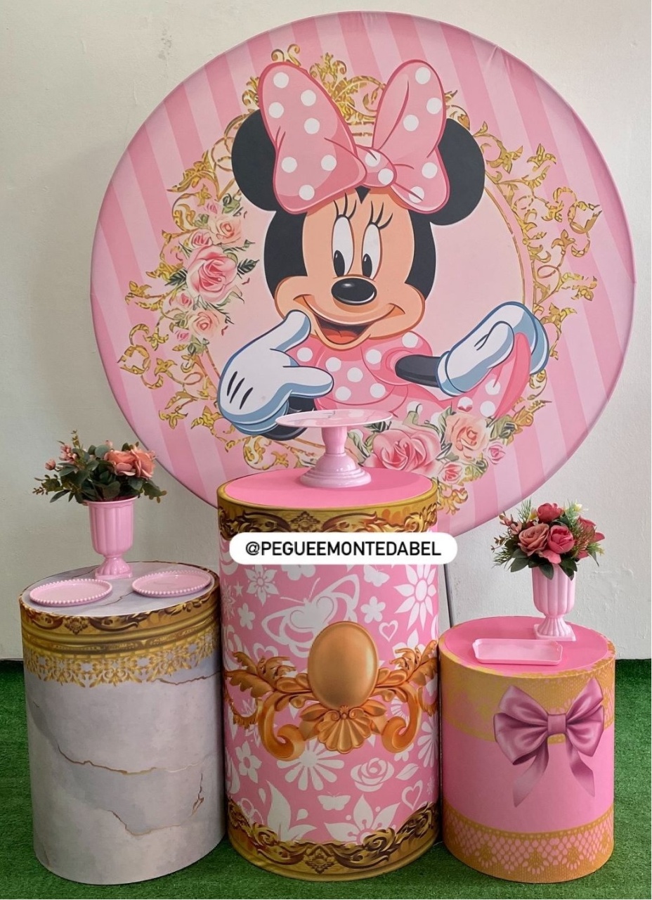 Tema Minnie Rosa Kit 1  - PEGUEEMONTEDABEL