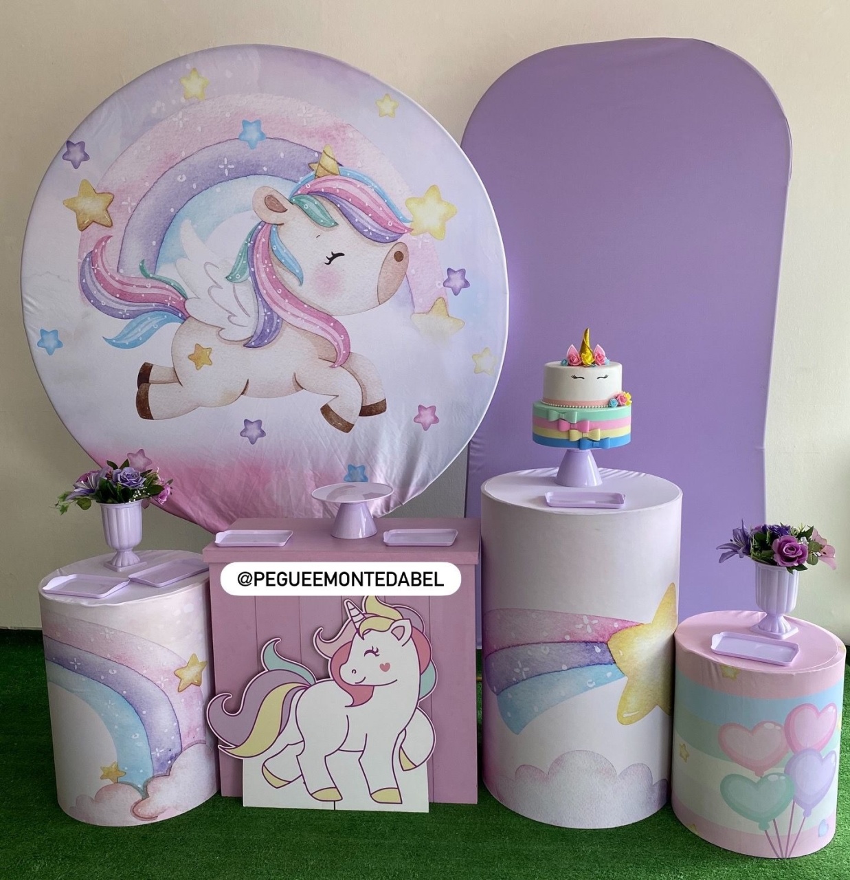 Tema Unicornio Baby Kit 4  - PEGUEEMONTEDABEL