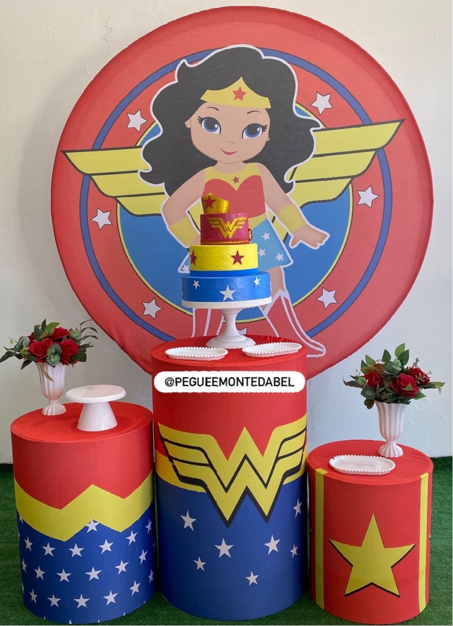 Tema Mulher Maravilha Kit 2  - PEGUEEMONTEDABEL
