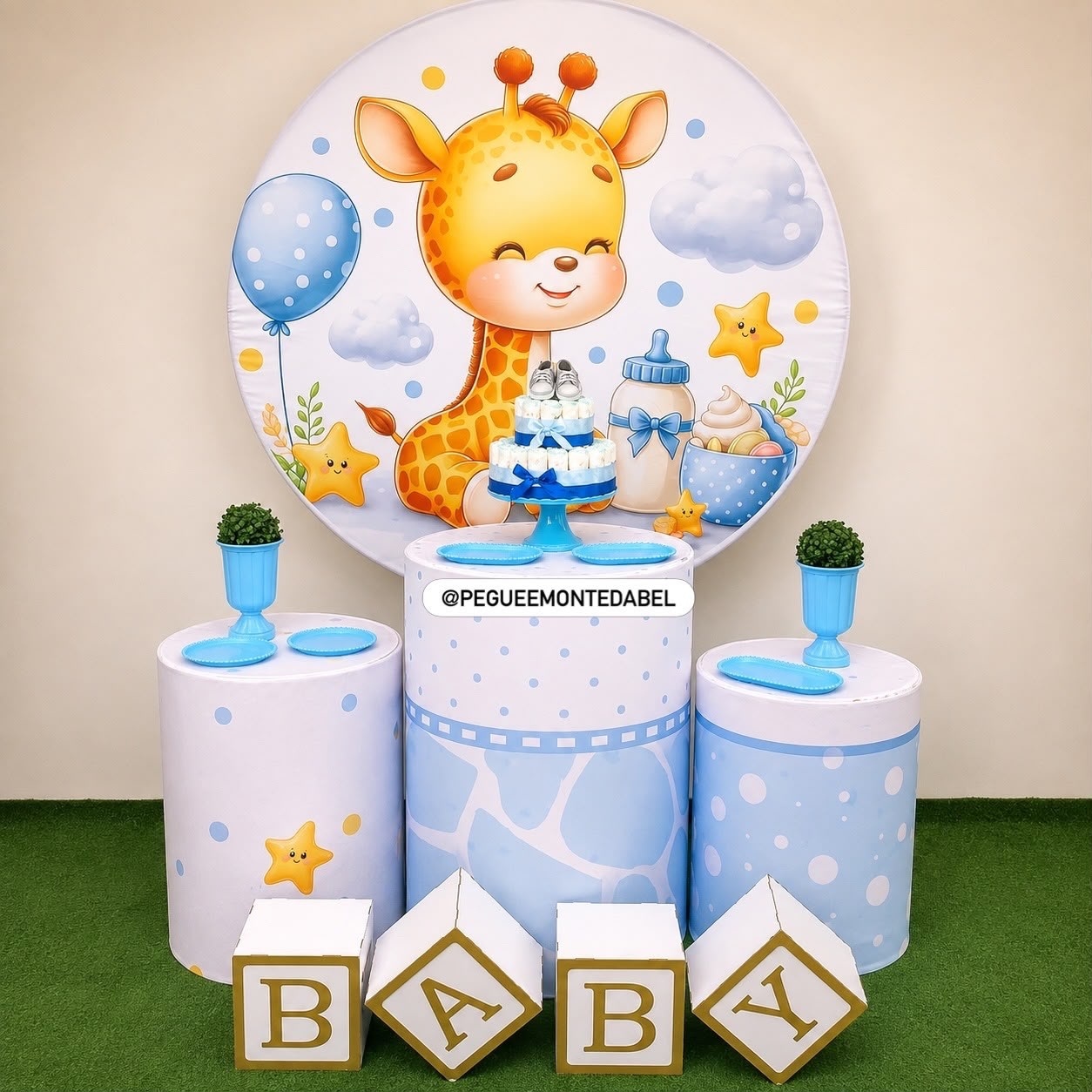 Tema Chá de Bebe Girafinha - PEGUEEMONTEDABEL