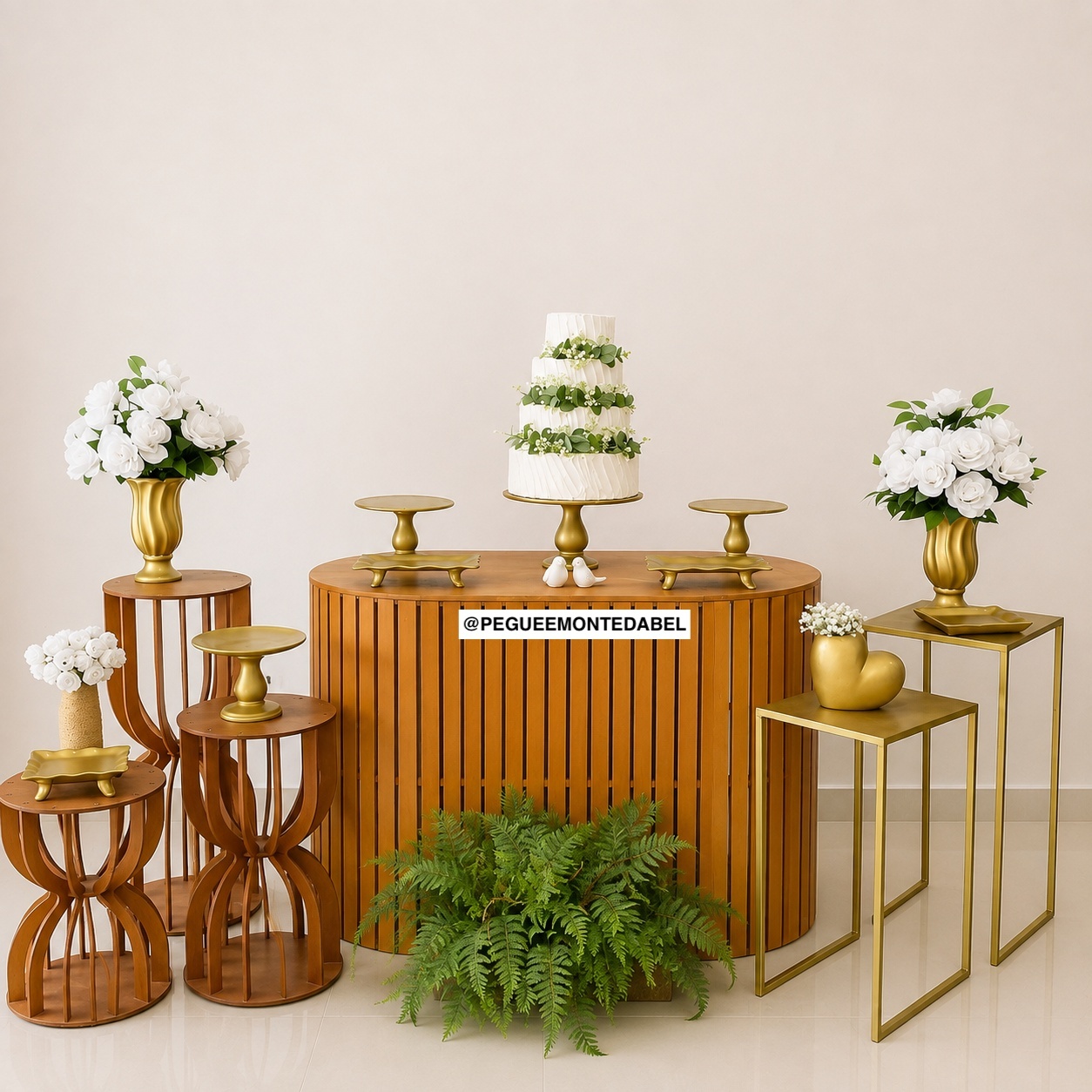  Mesa de Bolo Para Casamento  - PEGUEEMONTEDABEL