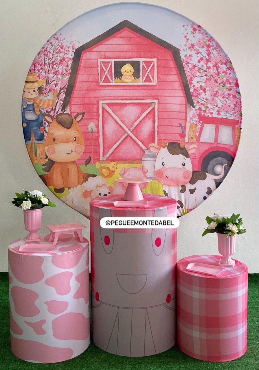 Tema Fazendinha Menina  Kit 1 - PEGUEEMONTEDABEL