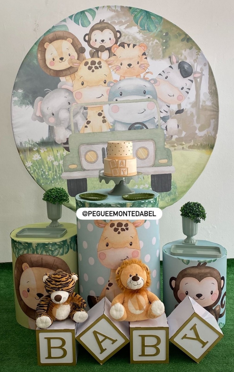 Chá de Bebê Safari  - PEGUEEMONTEDABEL