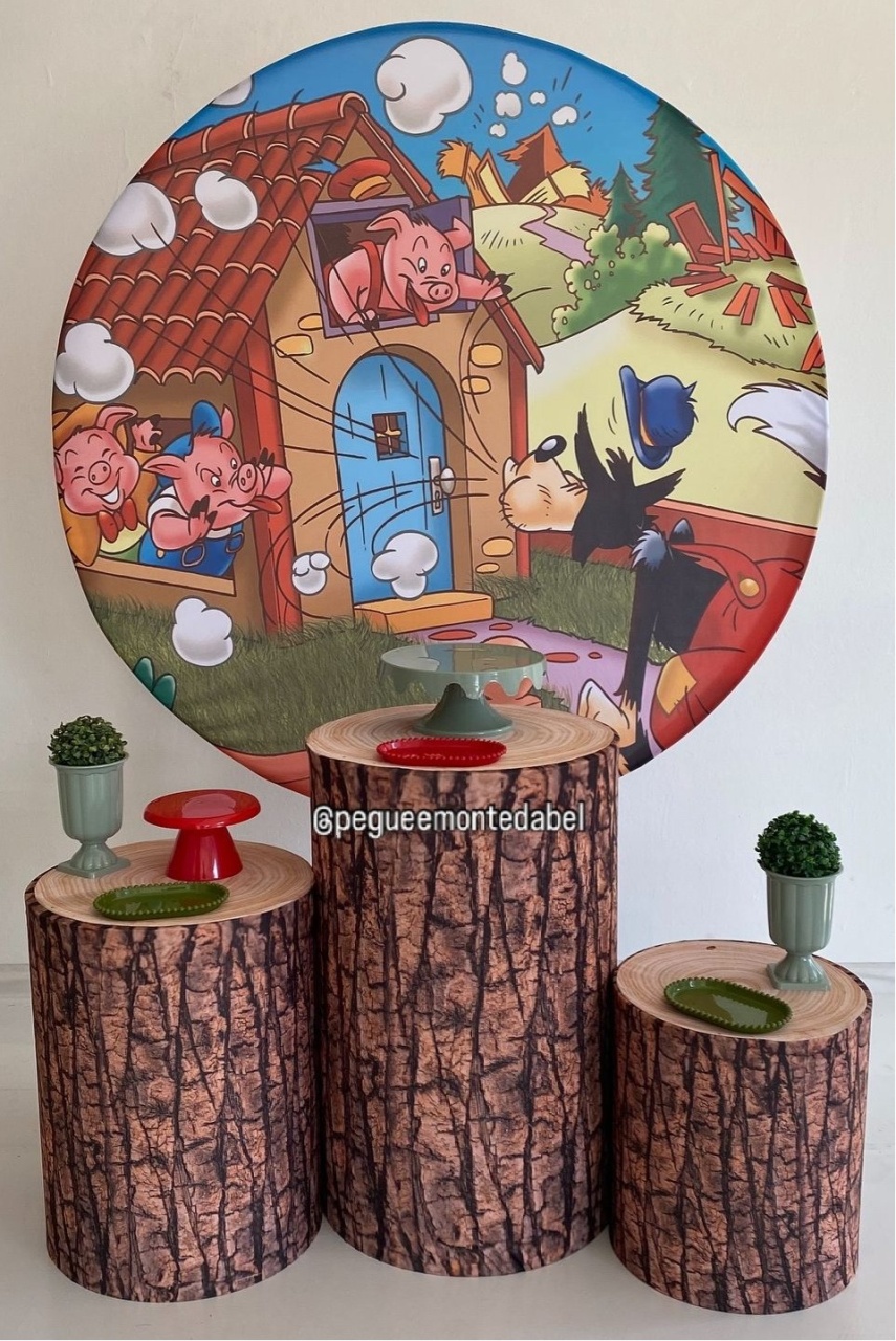 Tema Os Três Porquinhos Kit 1 - PEGUEEMONTEDABEL