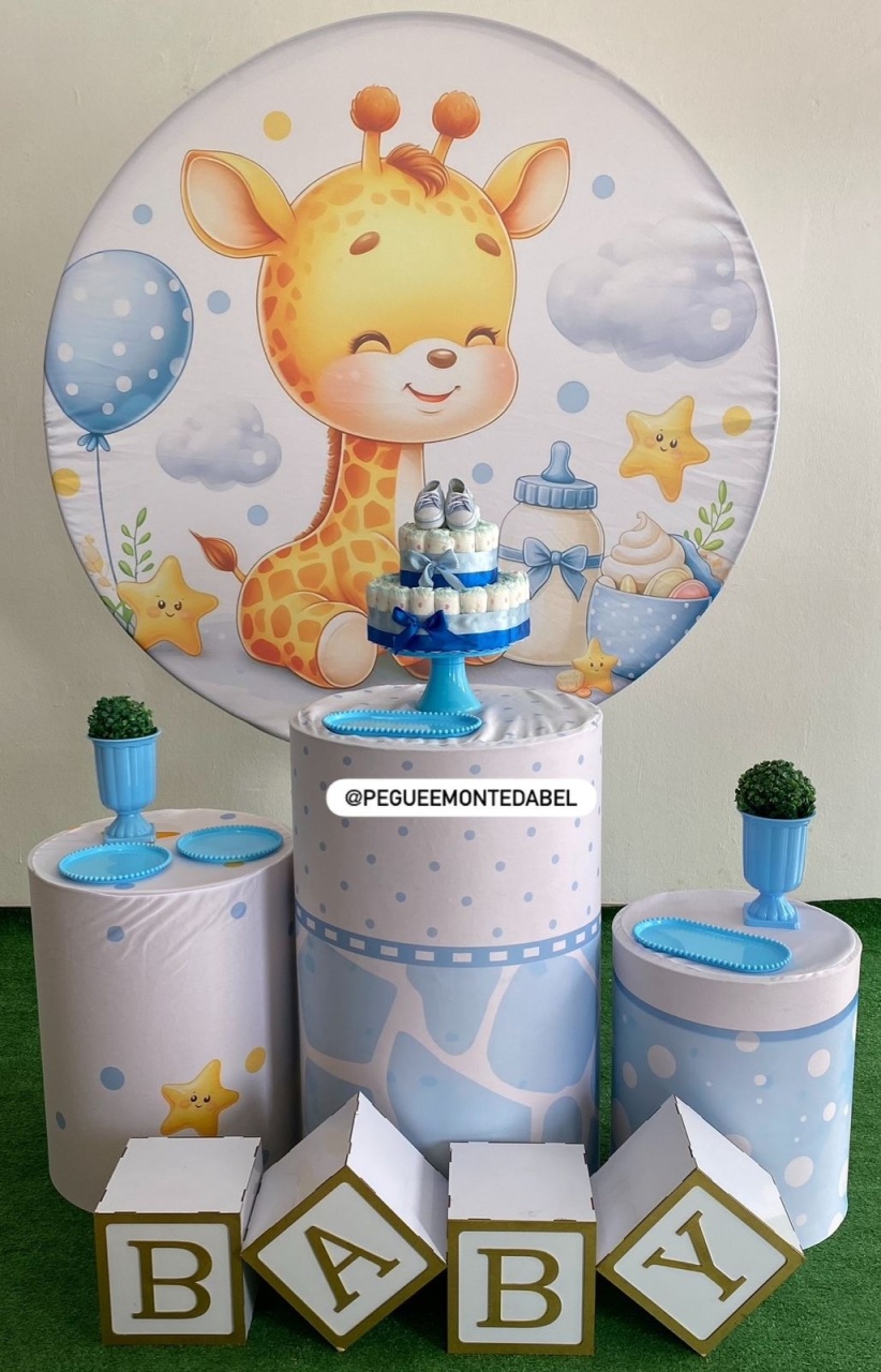 Tema Chá de Bebe Girafinha  - PEGUEEMONTEDABEL