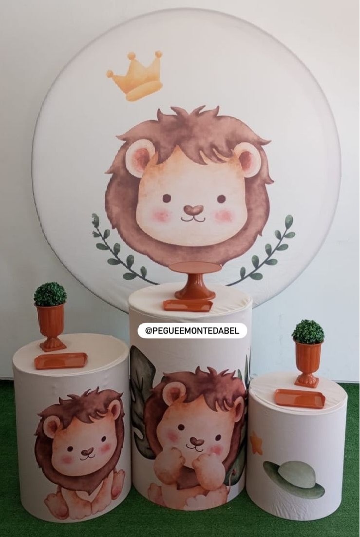 Tema Leãozinho Kit 1  - PEGUEEMONTEDABEL