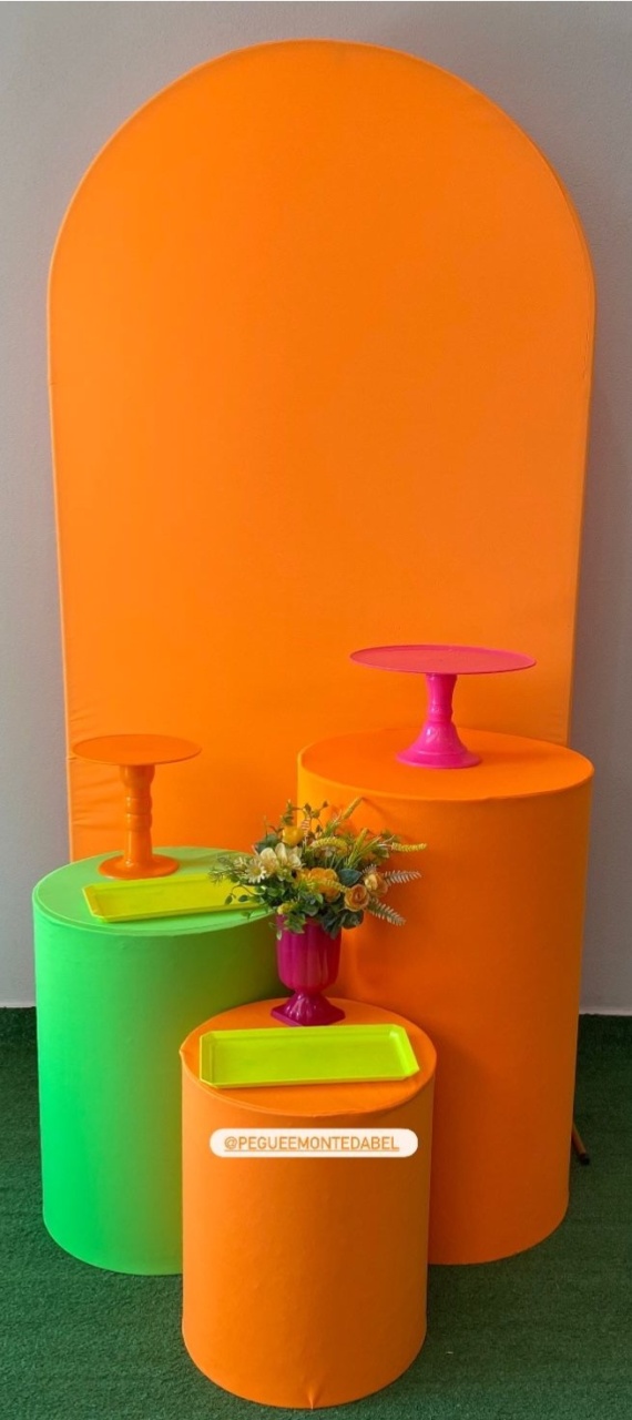Adulto Fluorescente Laranja E Verde  - PEGUEEMONTEDABEL