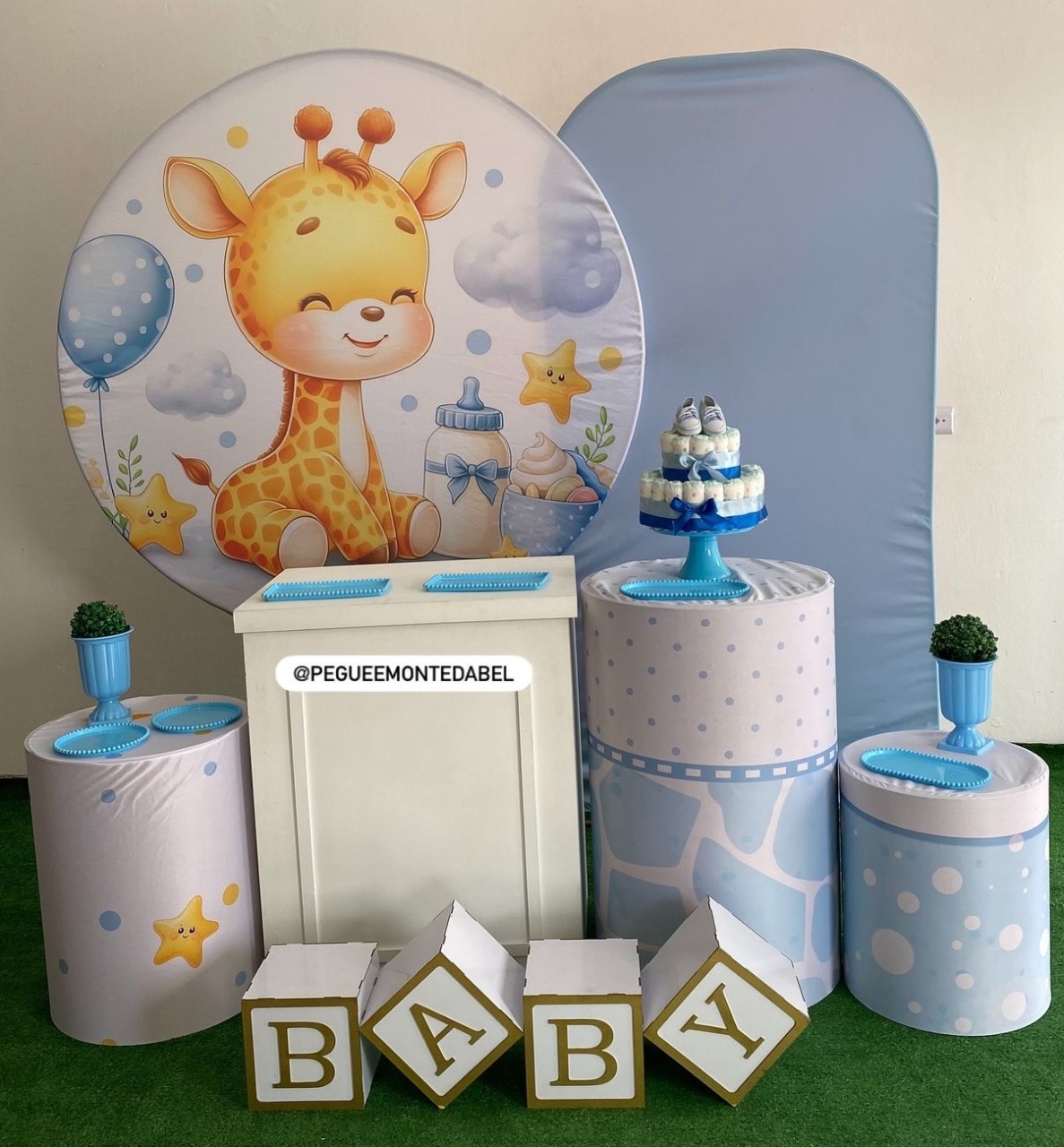 Tema Chá de Bebê Girafinha Kit 4 - PEGUEEMONTEDABEL