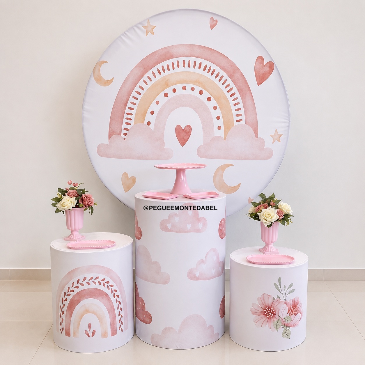 Tema Arco Iris Boho Kit 1 - PEGUEEMONTEDABEL
