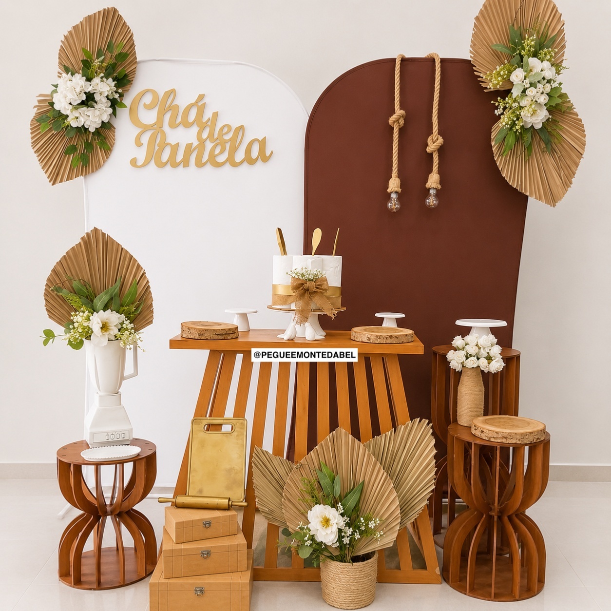 Chá de Panela Marron E Branco Kit 4.1 - PEGUEEMONTEDABEL