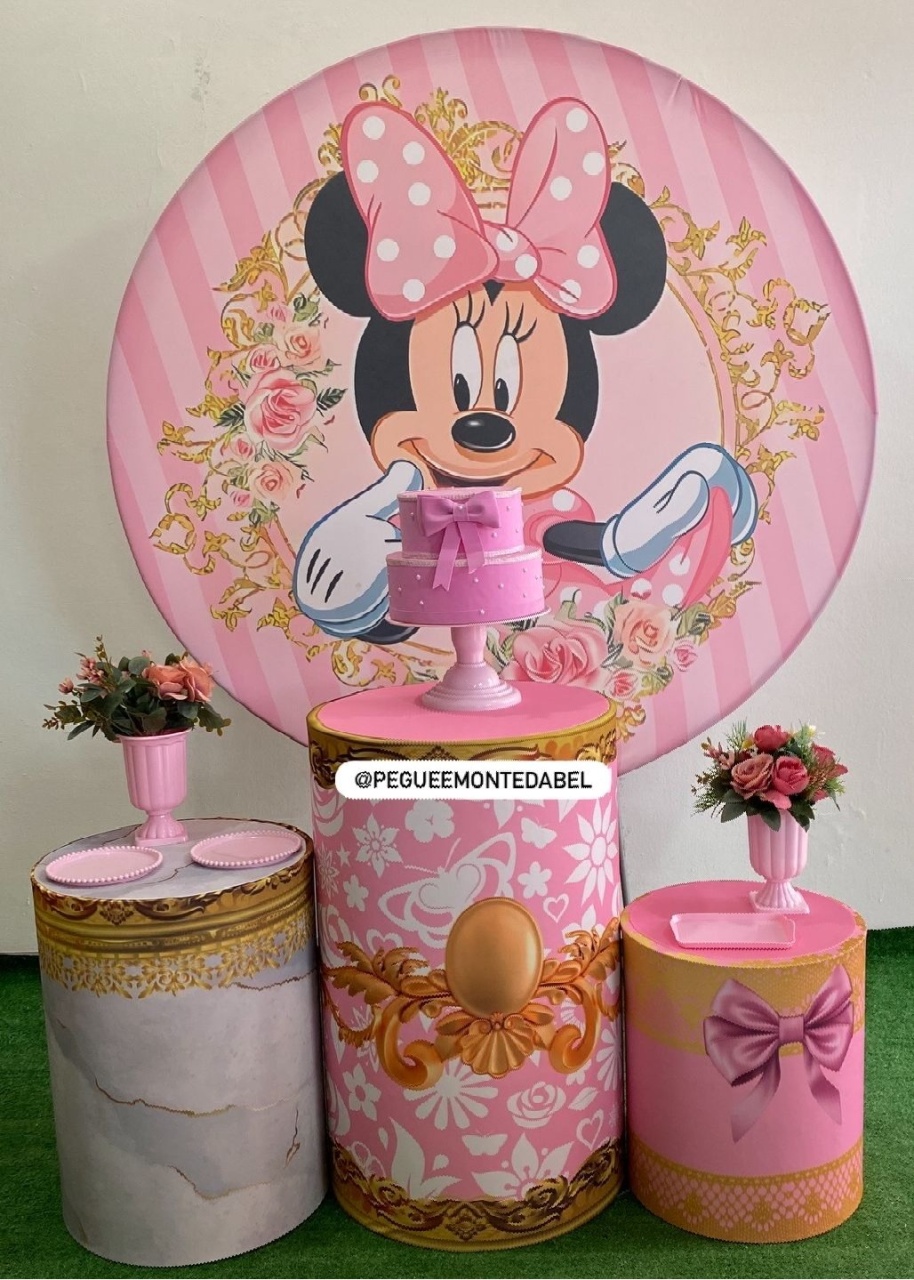 Tema Minnie Rosa Kit 2  - PEGUEEMONTEDABEL