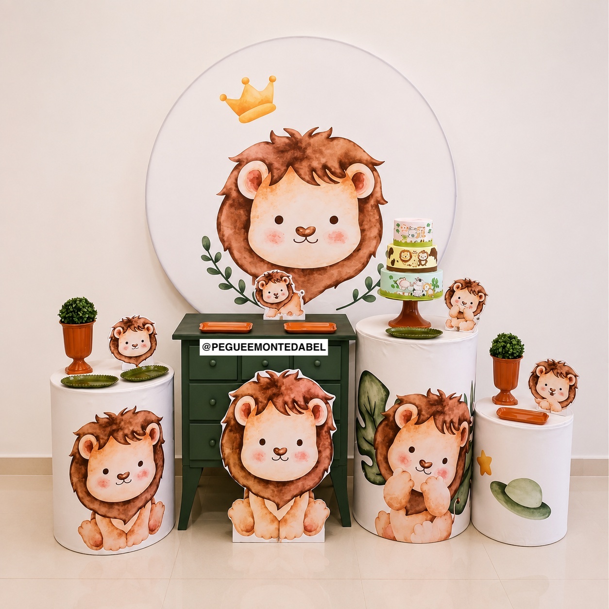 Tema Leãozinho Kit 3 - PEGUEEMONTEDABEL