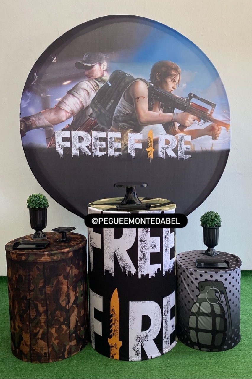 Tema Free Fire Kit 1  - PEGUEEMONTEDABEL