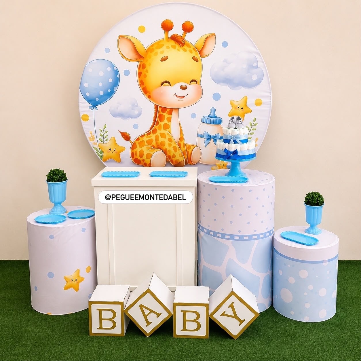 Tema Chá de Bebê Girafinha Kit 3 - PEGUEEMONTEDABEL