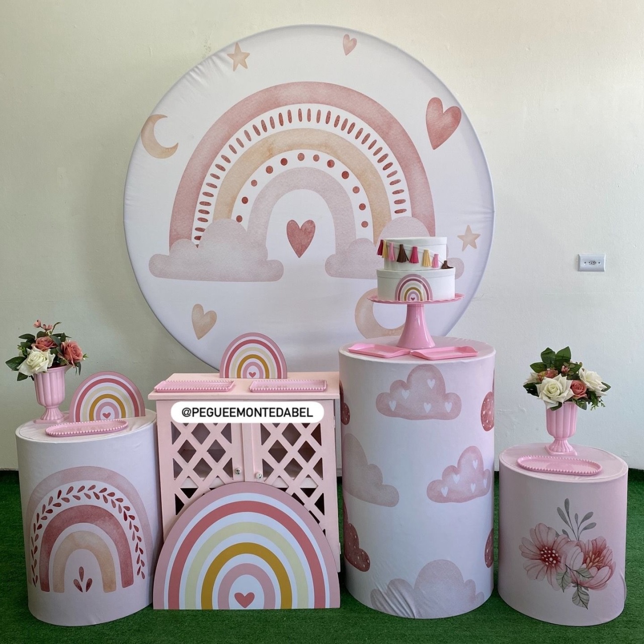 Tema Arco Iris Boho Kit 3  - PEGUEEMONTEDABEL