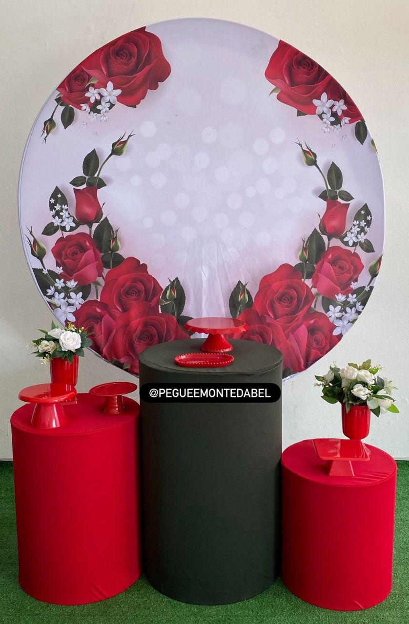 Adulto Floral Vermelho Kit 1  - PEGUEEMONTEDABEL