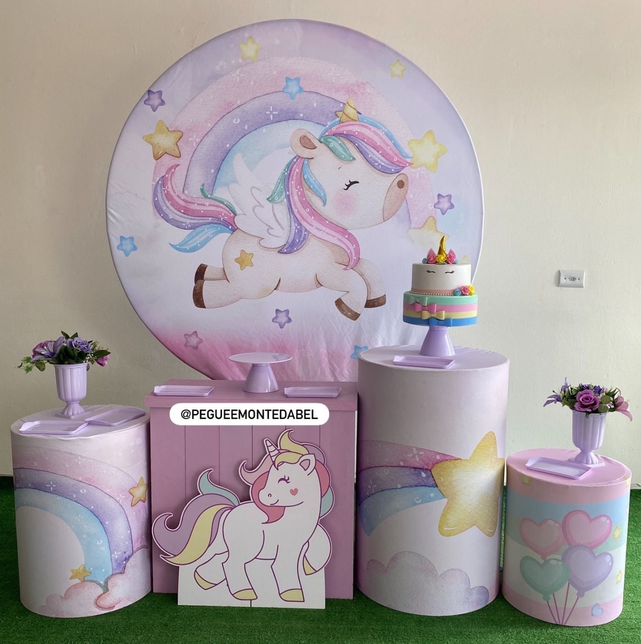Tema Unicornio Baby Kit 3  - PEGUEEMONTEDABEL