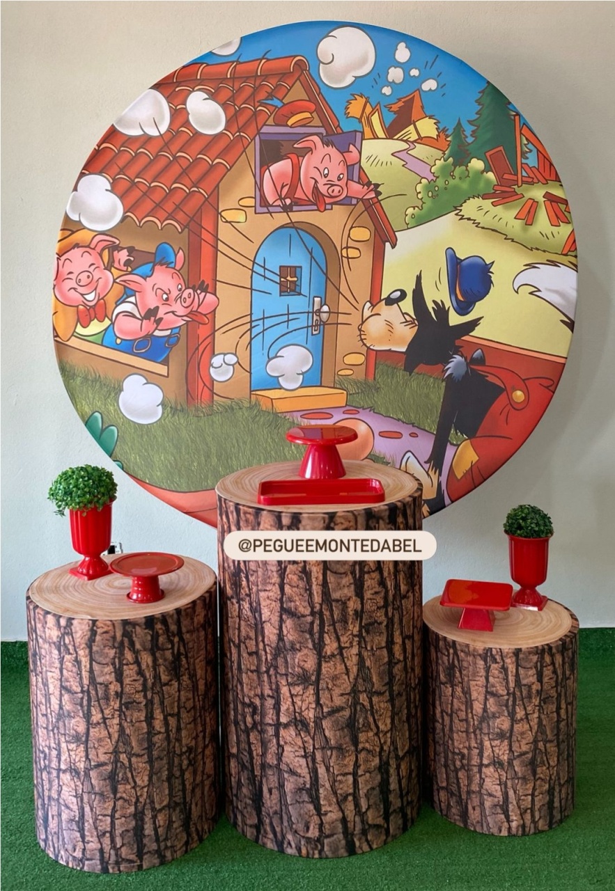 Tema Os Três Porquinhos Kit 1 - PEGUEEMONTEDABEL
