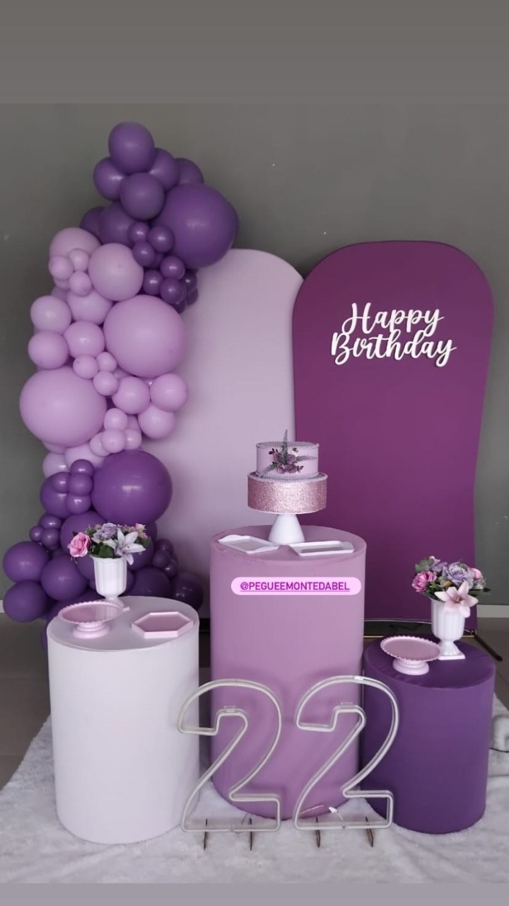 Adulto Decoração Lilas E Roxa   - PEGUEEMONTEDABEL