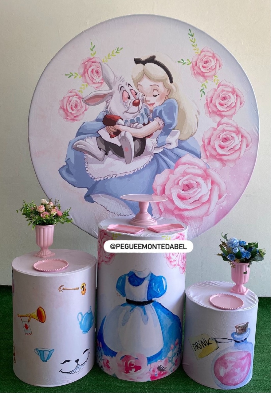 Tema Alice Pais das Maravilhas Kit 1  - PEGUEEMONTEDABEL