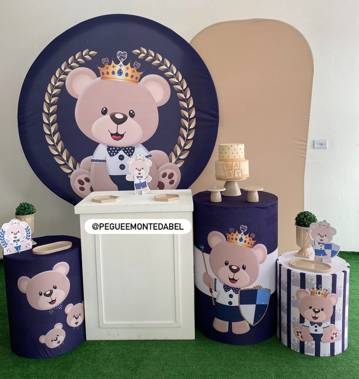 Chá de Bebê Urso Principe Kit 4 - PEGUEEMONTEDABEL