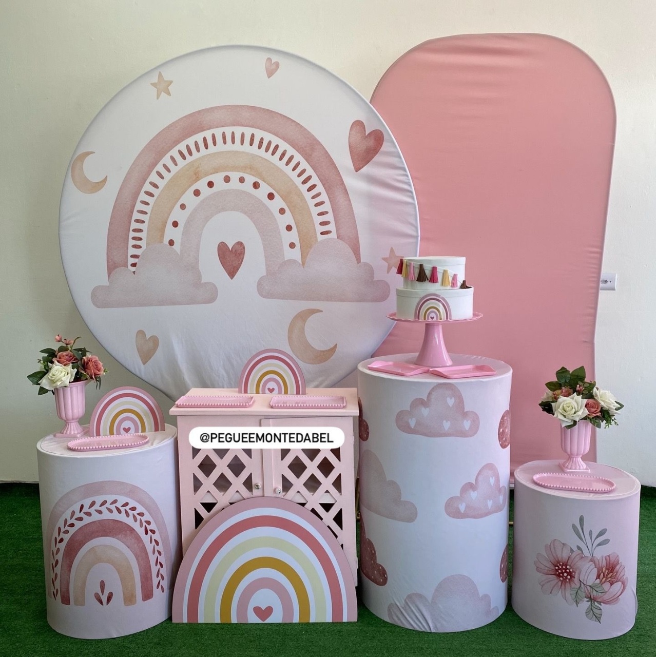 Tema Arco Iris Boho Kit 4  - PEGUEEMONTEDABEL
