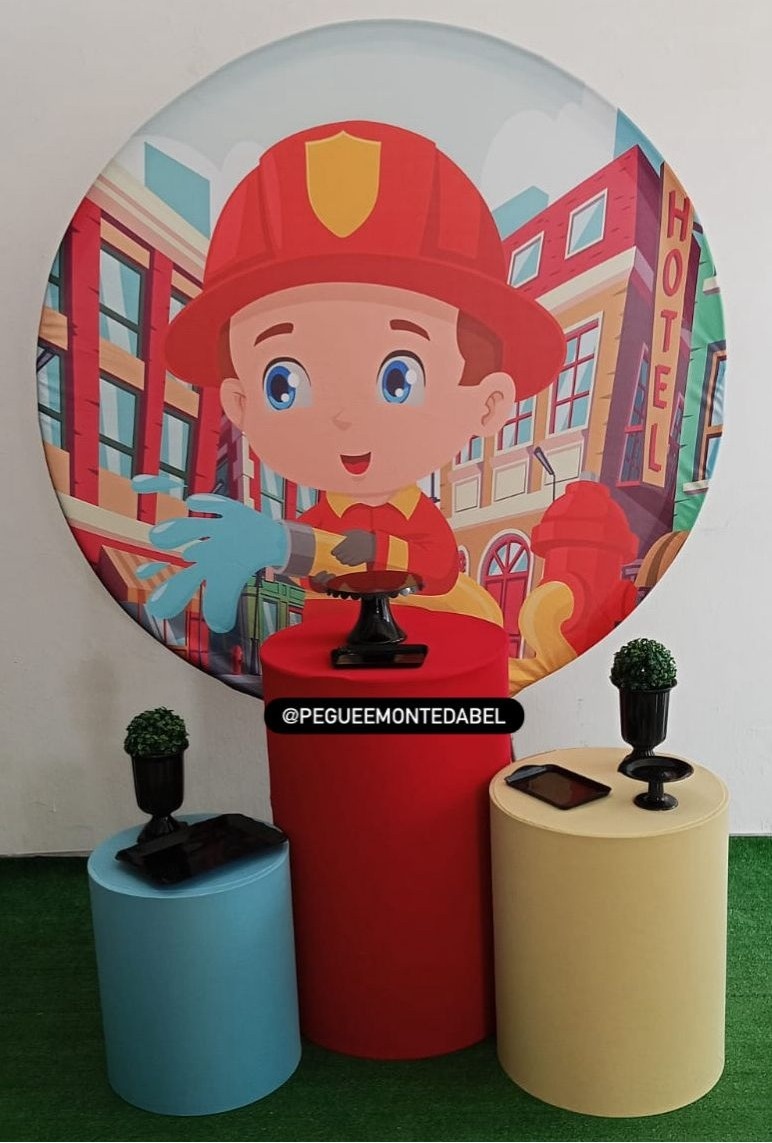 Tema Bombeiro Infantil  Kit 1  - PEGUEEMONTEDABEL