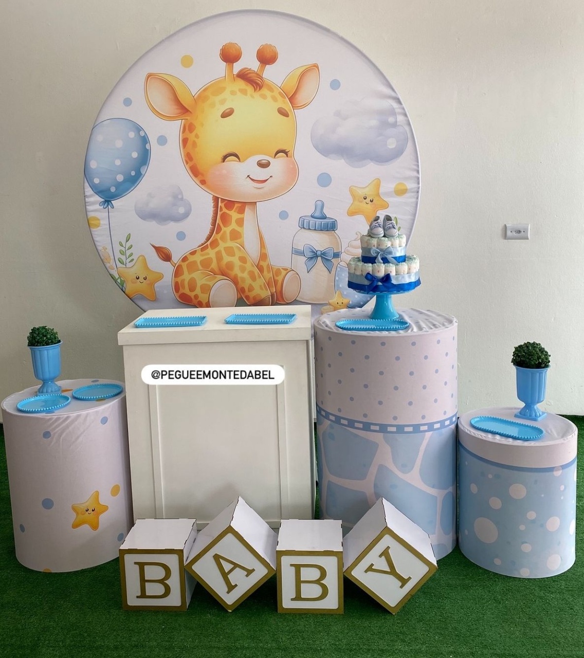 Tema Chá de Bebê Girafinha Kit 3 - PEGUEEMONTEDABEL