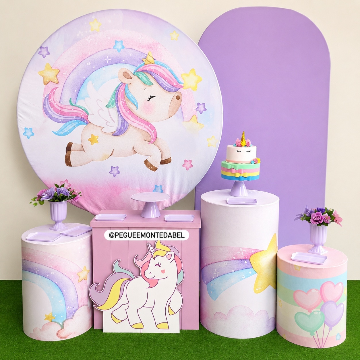 Tema Unicornio Baby Kit 4  - PEGUEEMONTEDABEL