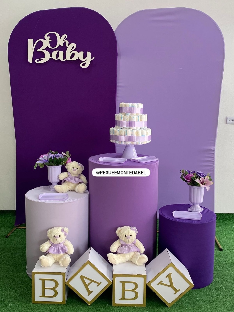 Chá de Bebê Menina Lilas  - PEGUEEMONTEDABEL
