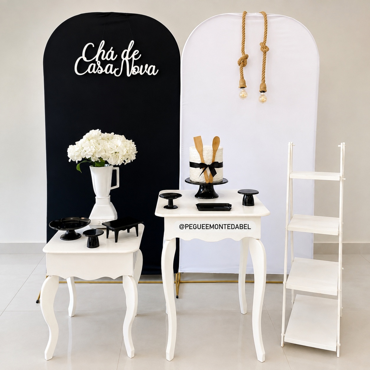 Chá de Casa Nova Preto E Branco - PEGUEEMONTEDABEL