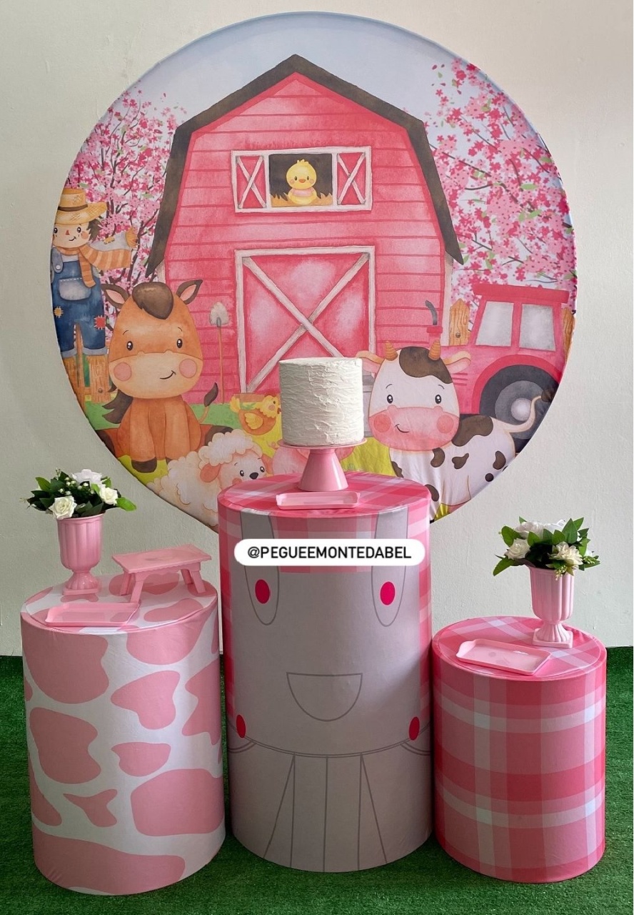Tema Fazendinha Menina  Kit- 2 - PEGUEEMONTEDABEL