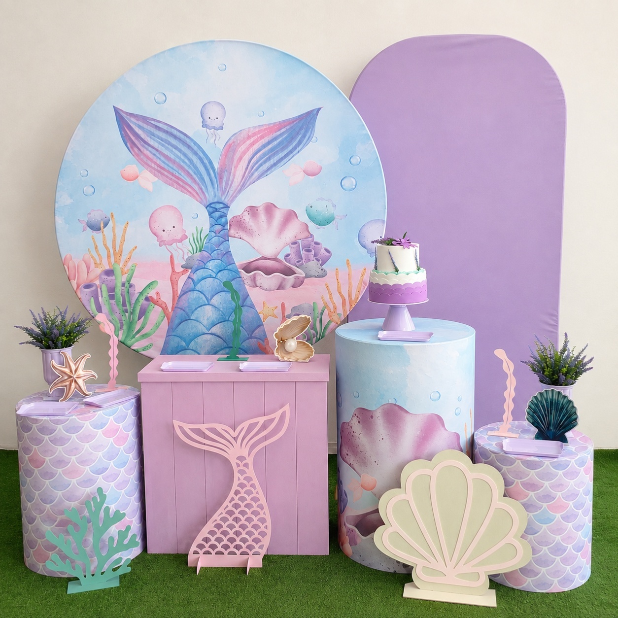 Tema Sereia Kit 4  - PEGUEEMONTEDABEL